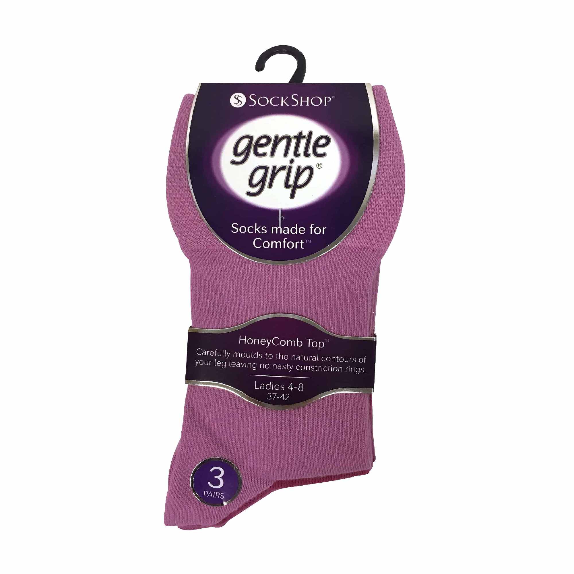 6 Pack Ladies Non Elastic Plain Coloured Cotton Socks - Image 38