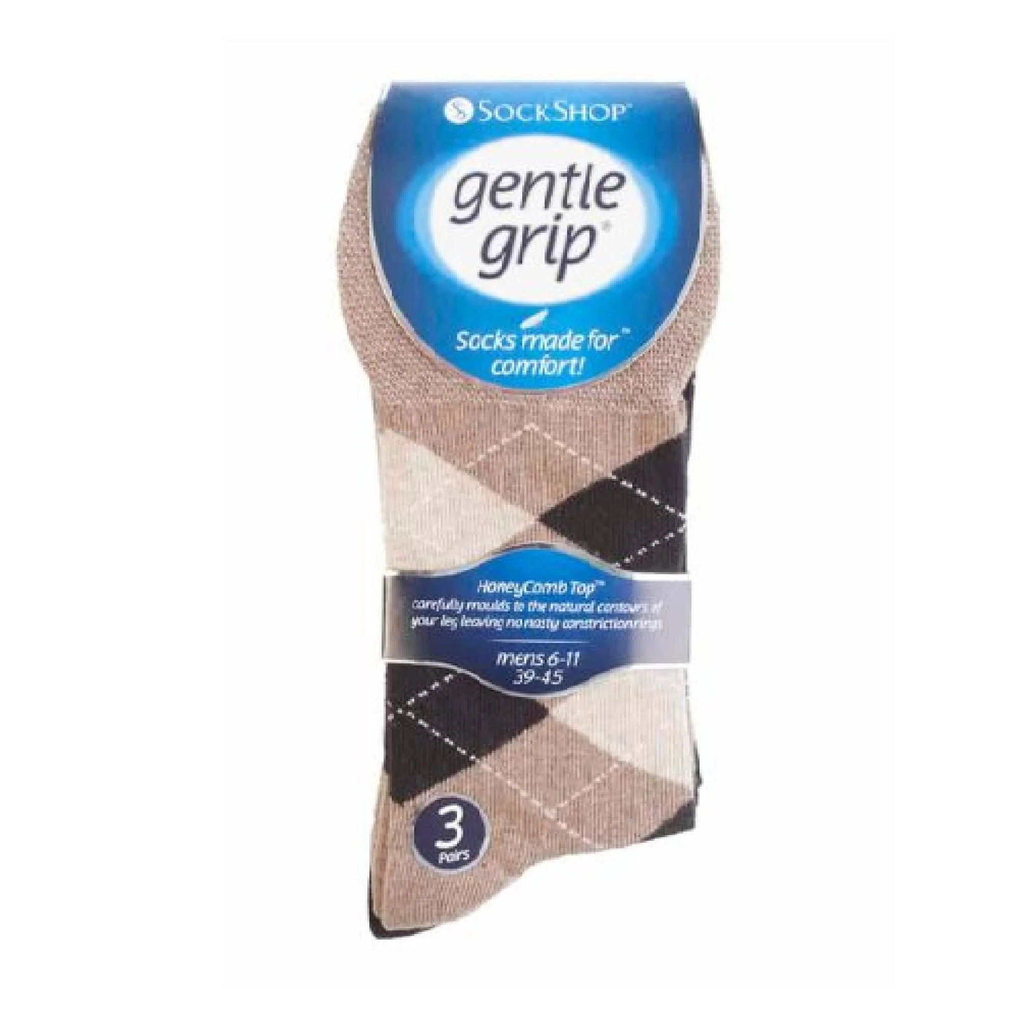 6 Pack Mens Non Elastic Argyle Cotton Socks - Image 6
