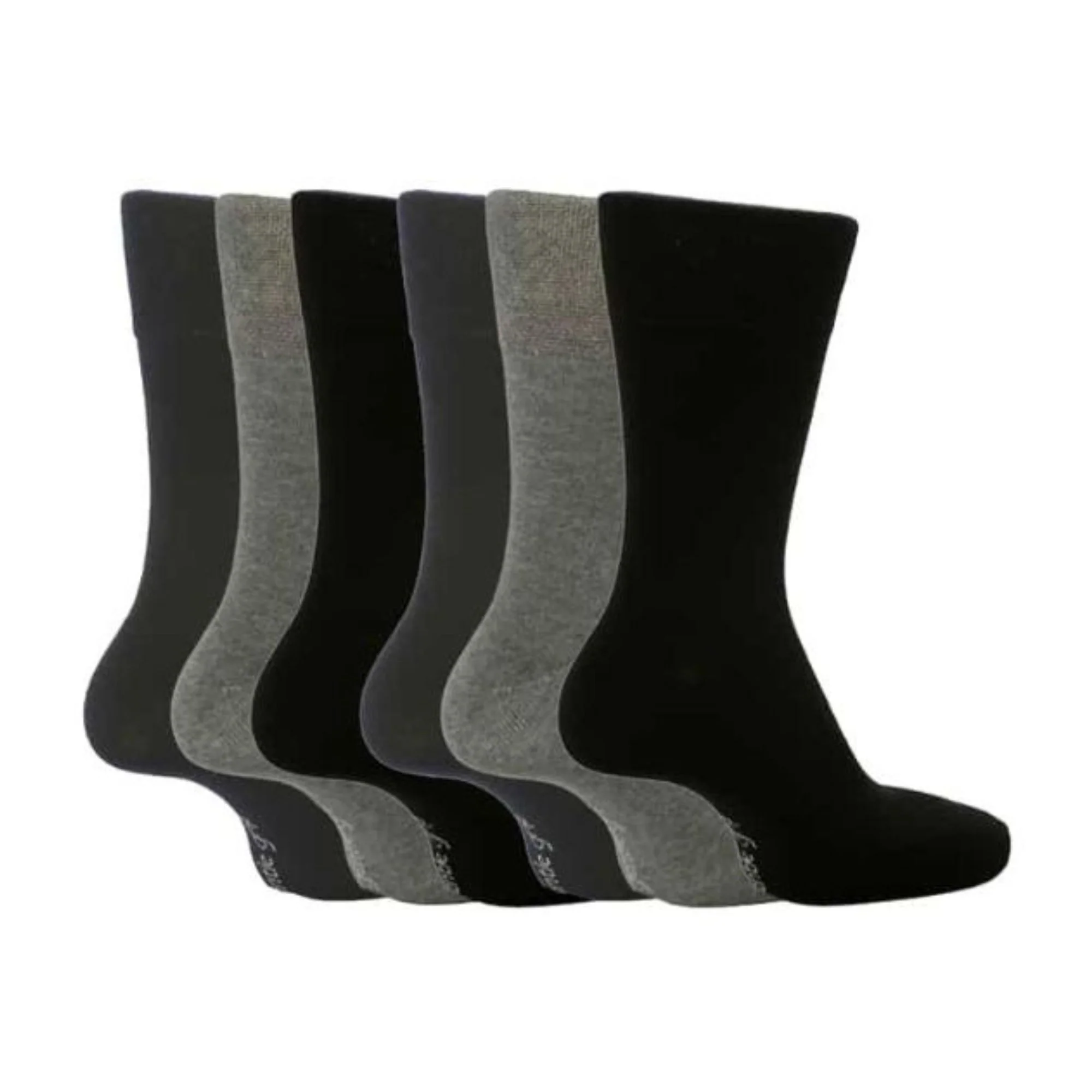6 Pack Mens Loose Top Plain Coloured Cotton Socks - Image 21