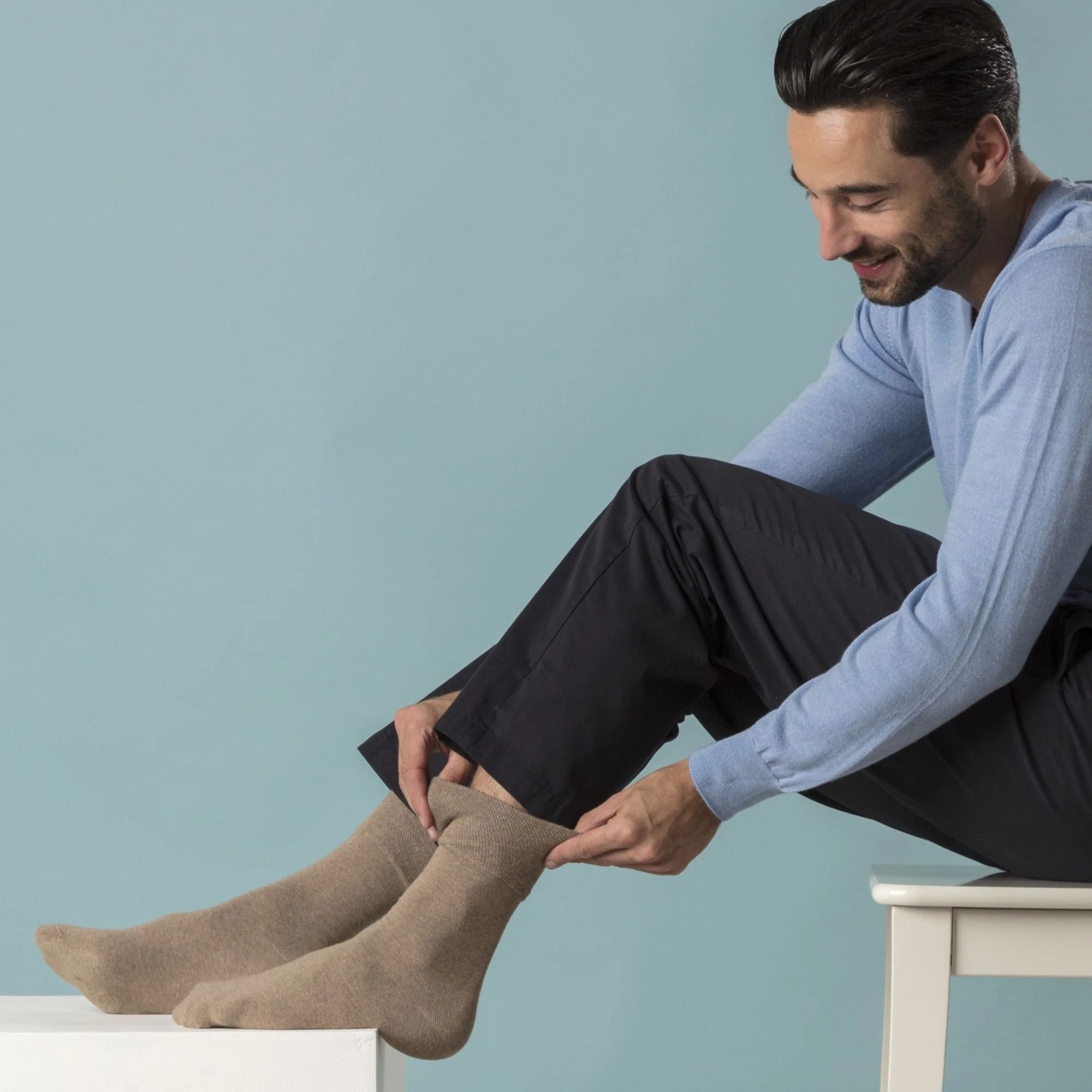 6 Pack Mens Non Elastic HoneyComb Cotton Socks - Image 7