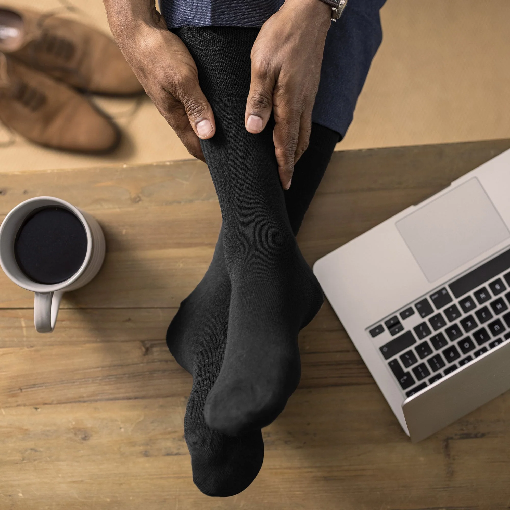 6 Pack Mens Non Elastic Soft Top Cotton Diabetic Socks - Image 8