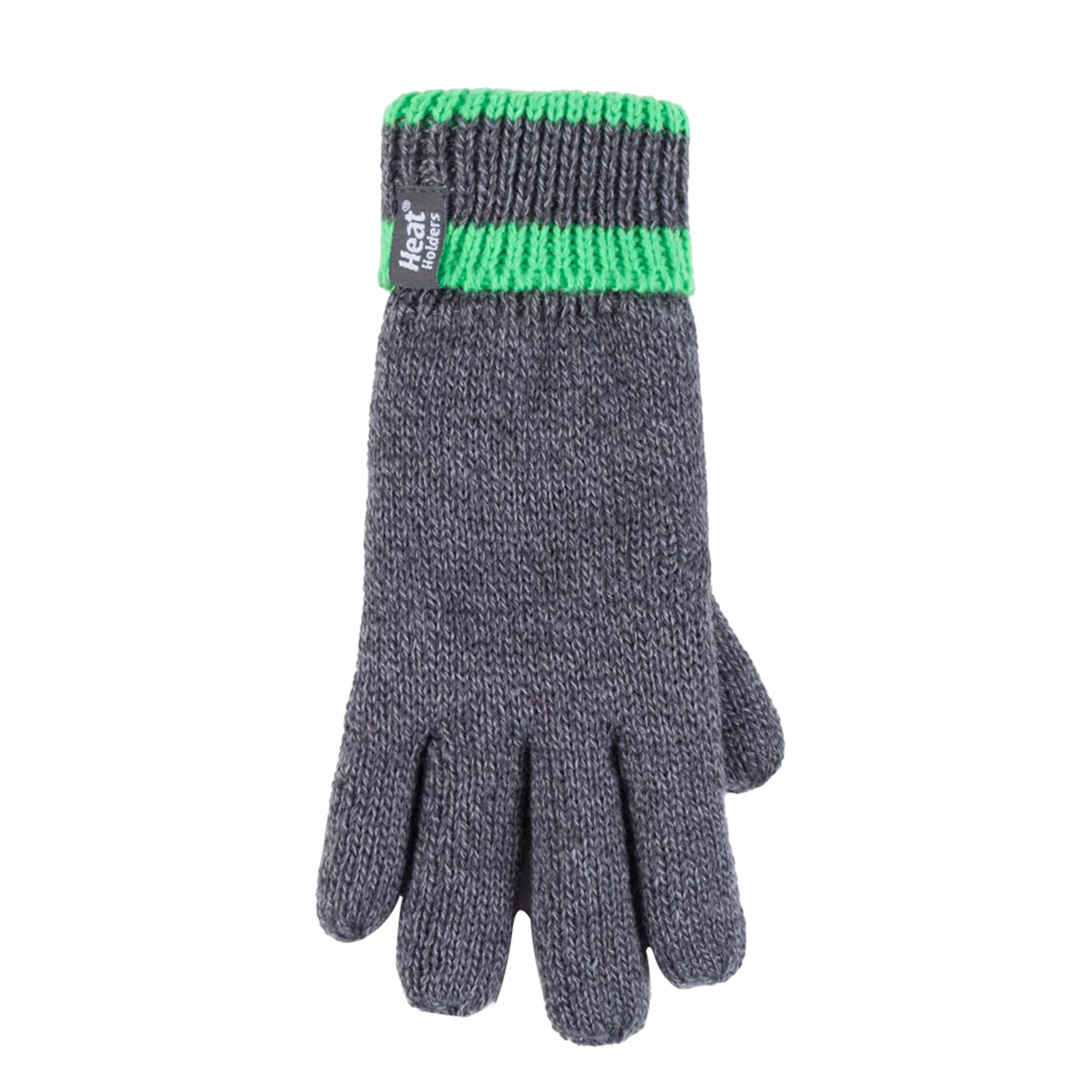 Children Winter Warm Fleece Lined Knit Turn Over Cuff Ribbed Hat & Gloves Set - Image 12