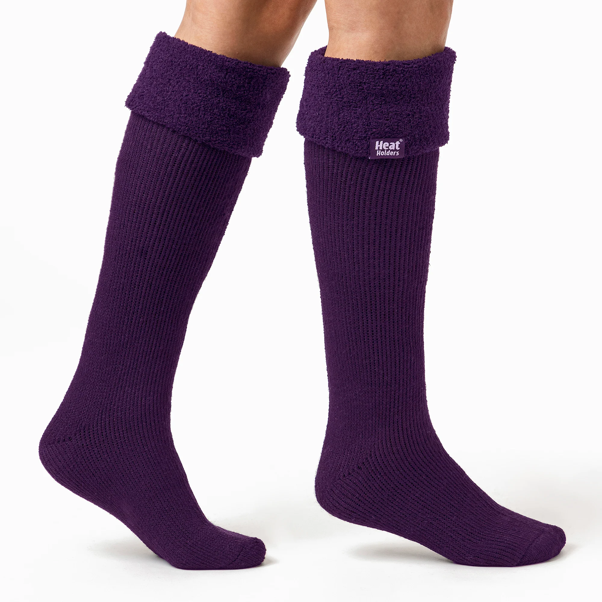 Ladies Thick Extra Long Knee High Thermal Wellington Boot Socks - Image 20