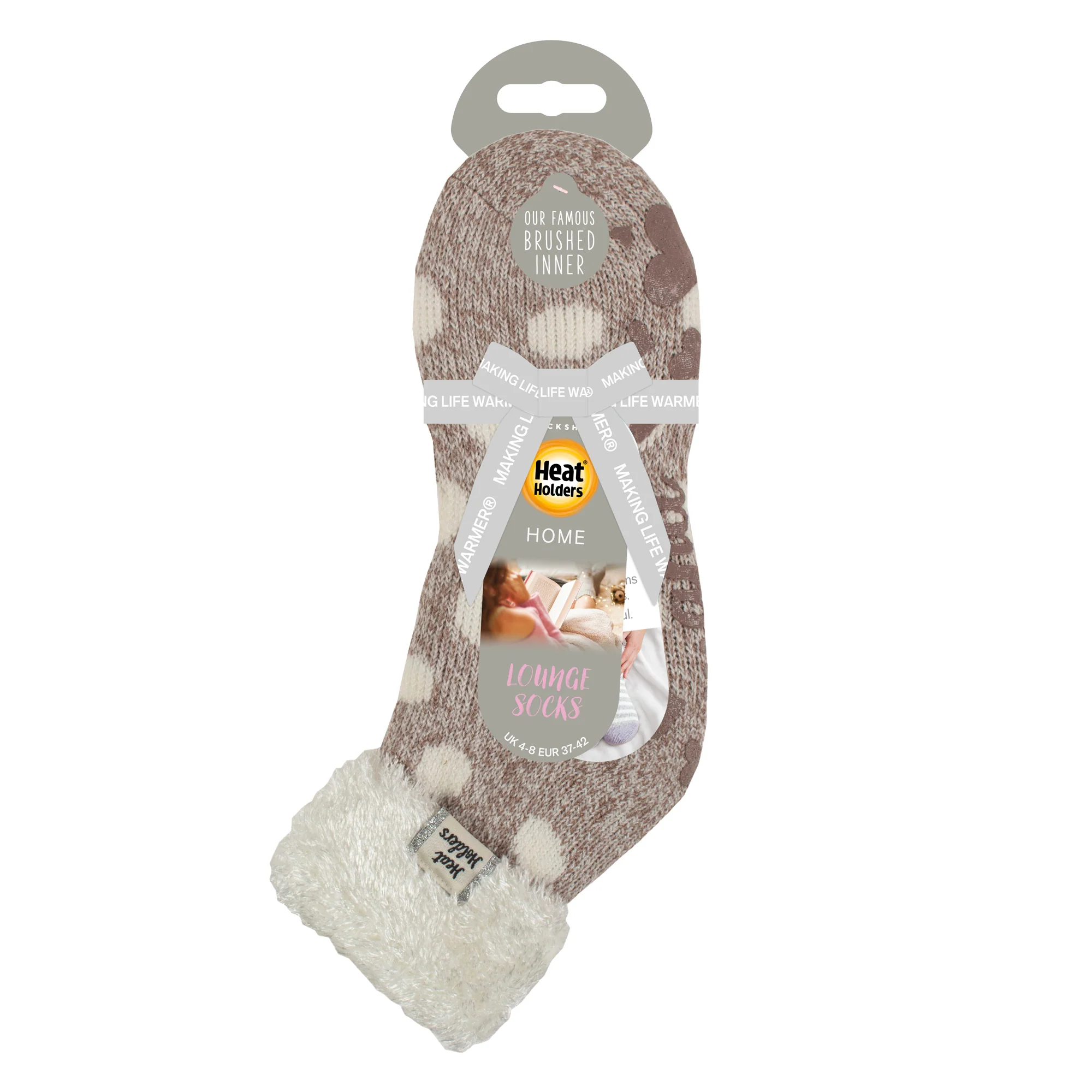 Ladies Non Slip Thermal Low Cut Ankle Slipper Bed Socks with Grips - Image 121