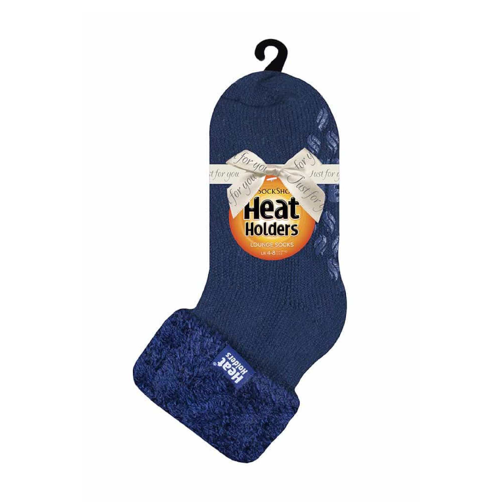 Ladies Non Slip Thermal Low Cut Ankle Slipper Bed Socks with Grips - Image 42