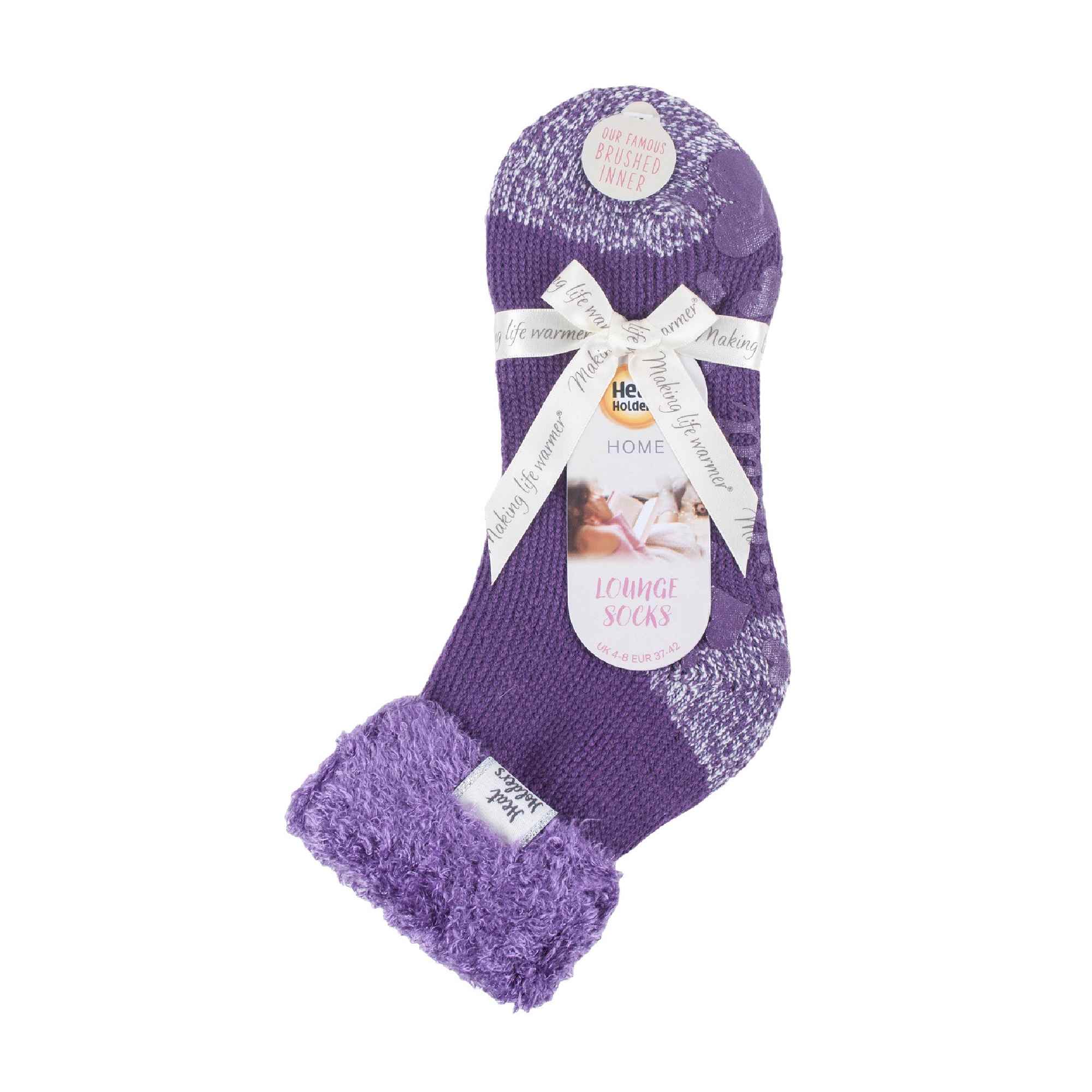 Ladies Non Slip Thermal Low Cut Ankle Slipper Bed Socks with Grips - Image 58