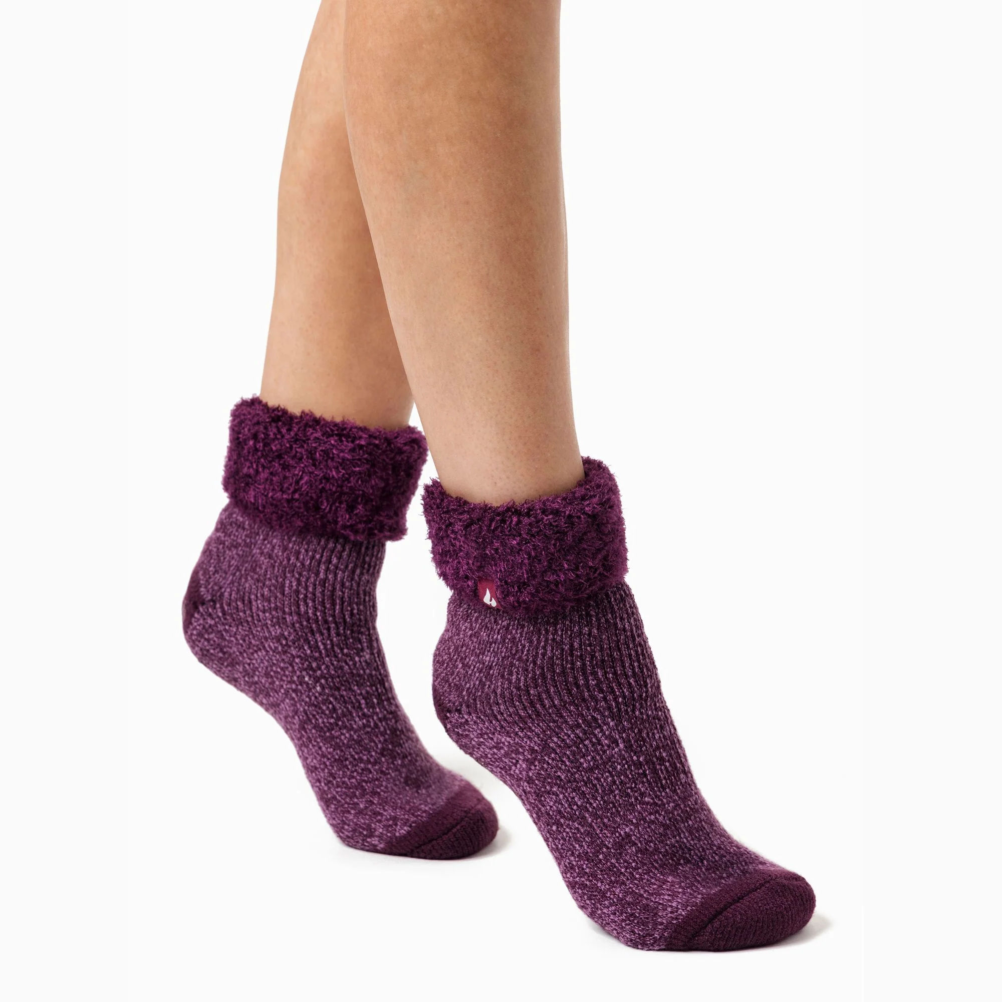 Ladies Non Slip Thermal Low Cut Ankle Slipper Bed Socks with Grips - Image 8