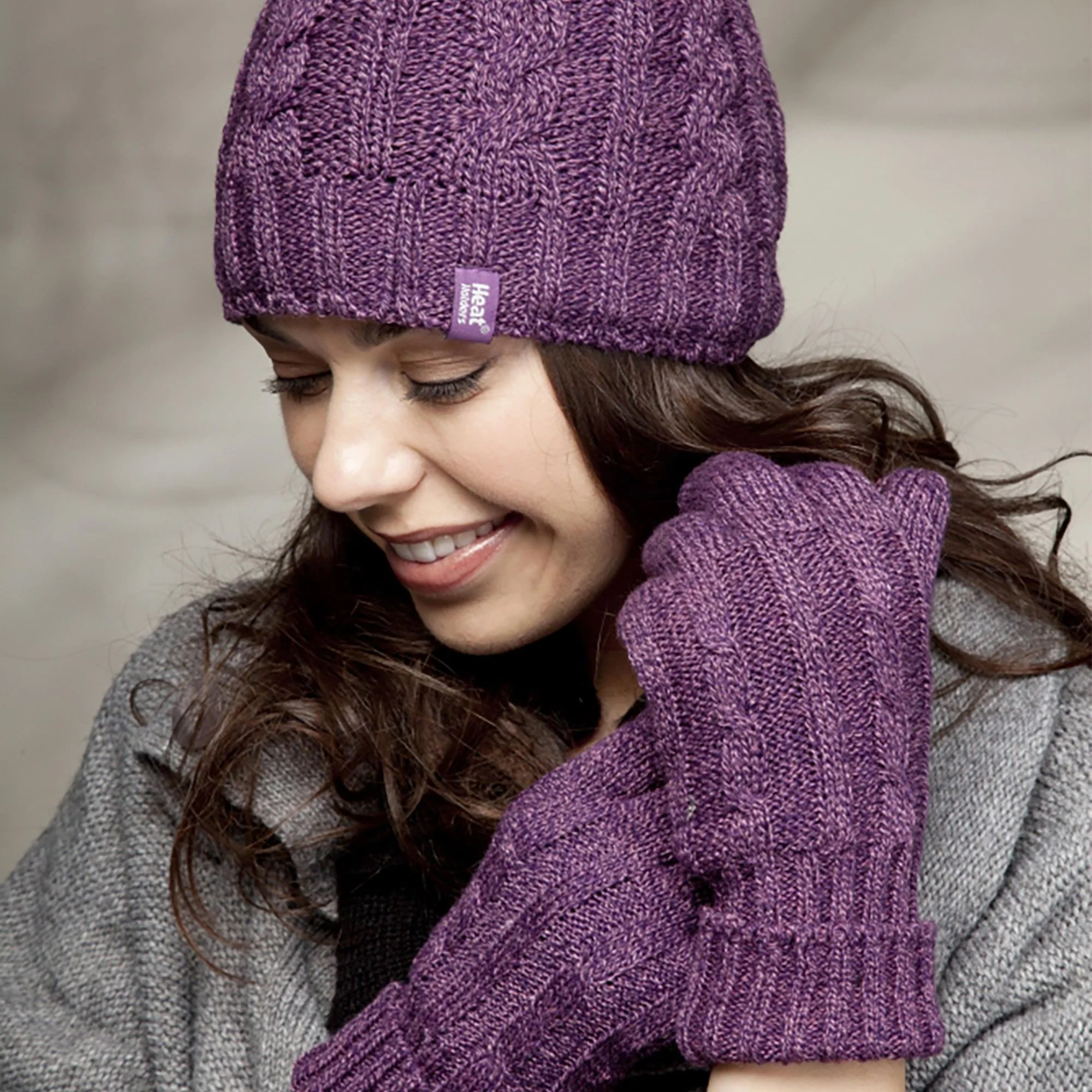 Ladies Fleece Lined Thermal Hat & Gloves Set for Winter - Image 23