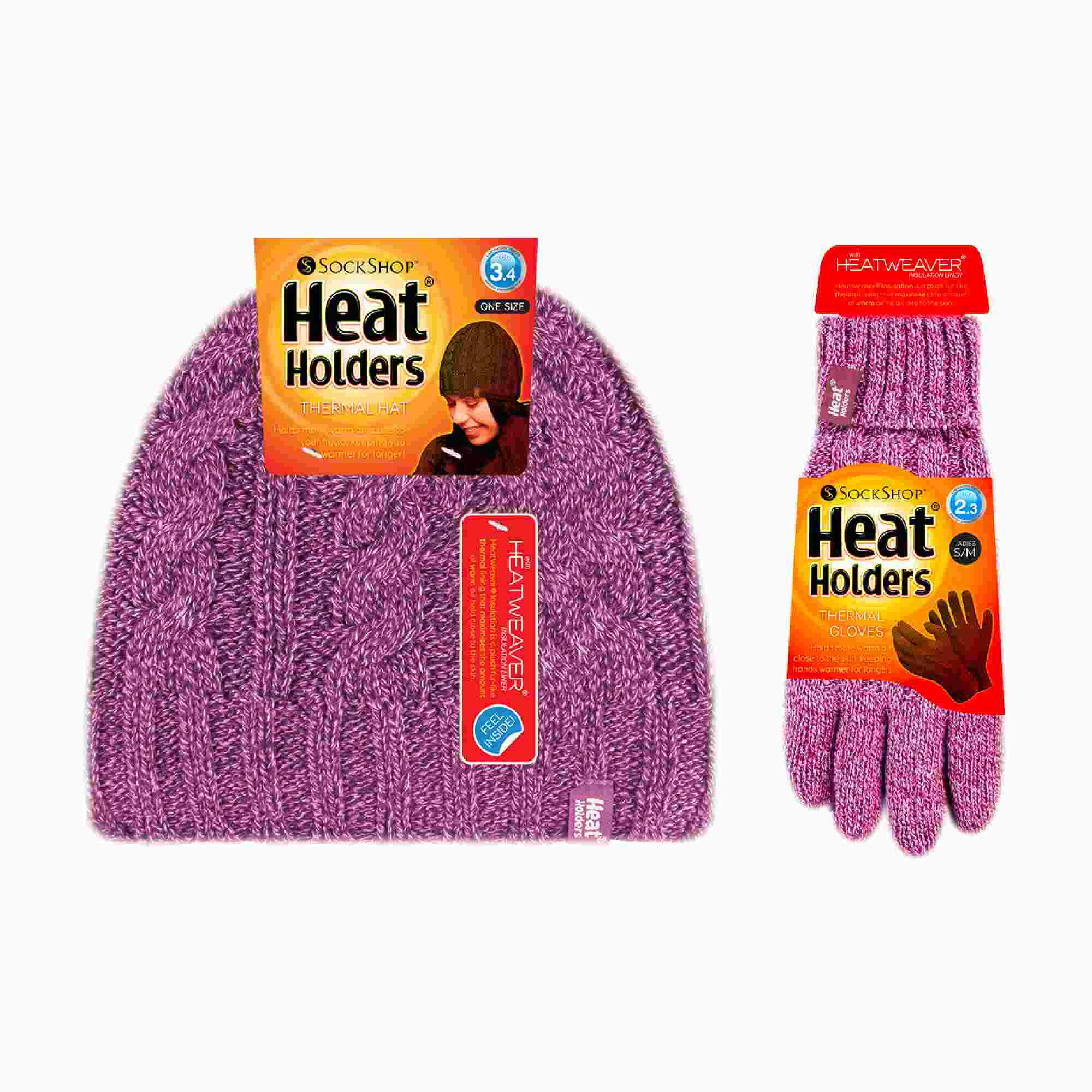 Ladies Fleece Lined Thermal Hat & Gloves Set for Winter - Image 26