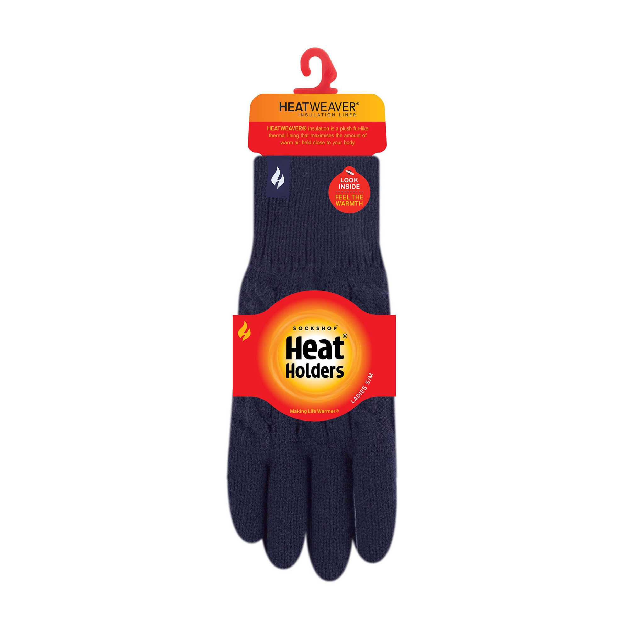 Ladies Cable Knit 2.3 Tog Fleece Lined Thermal Winter Gloves - Image 34