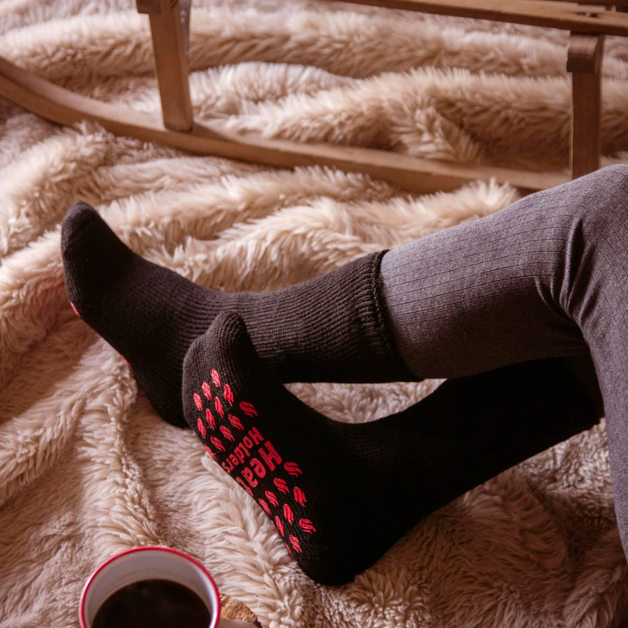 Mens Winter Non Slip Thermal Slipper Socks with Grips - Image 16