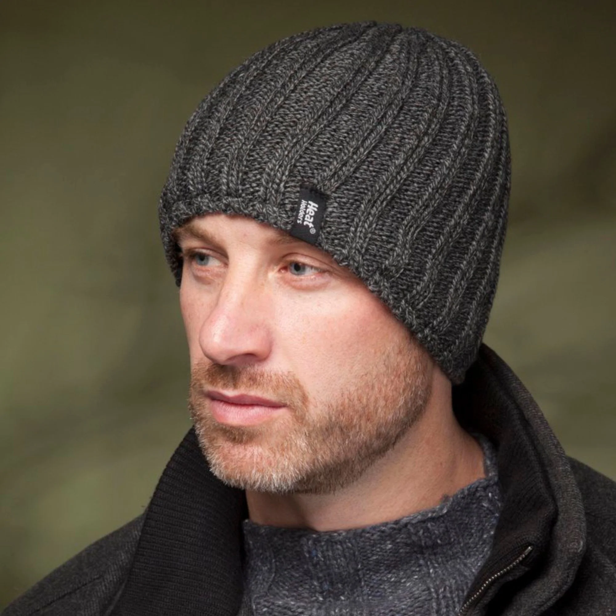 Mens 3.4 TOG Soft Fleece Lined Ribbed Knitted Thermal Winter Hat - Image 15