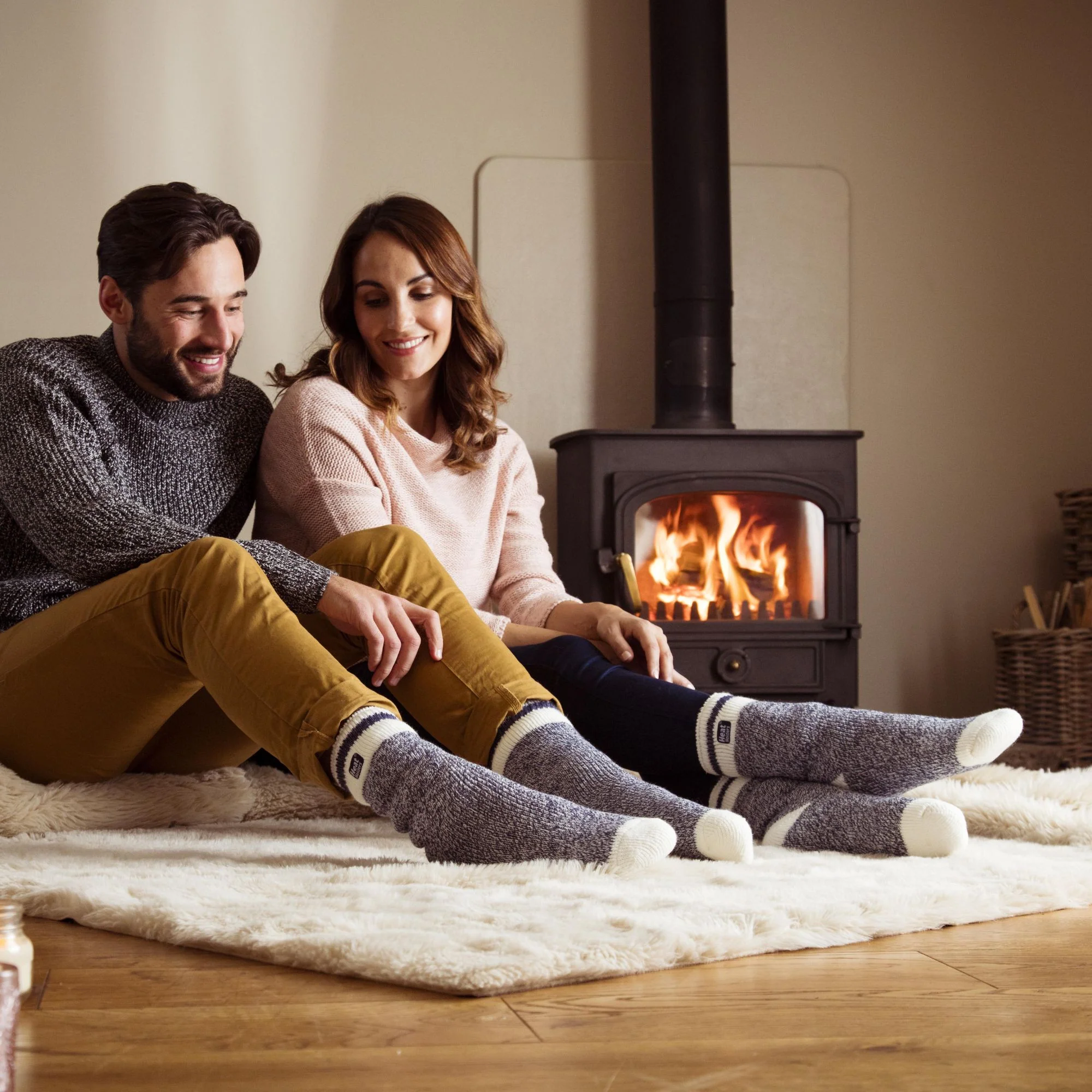Mens Twist Patterned Thick Winter Warm Thermal Socks - Image 151