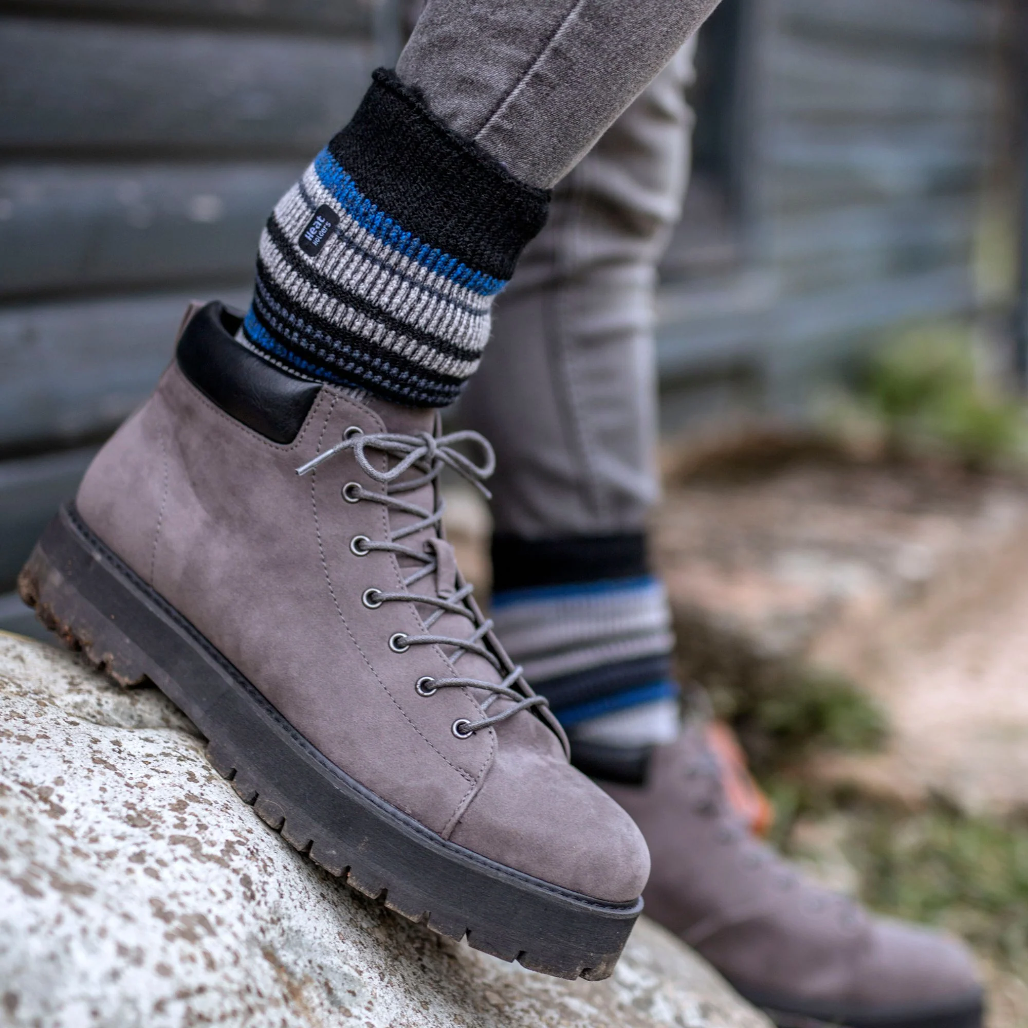 Mens Twist Patterned Thick Winter Warm Thermal Socks - Image 35