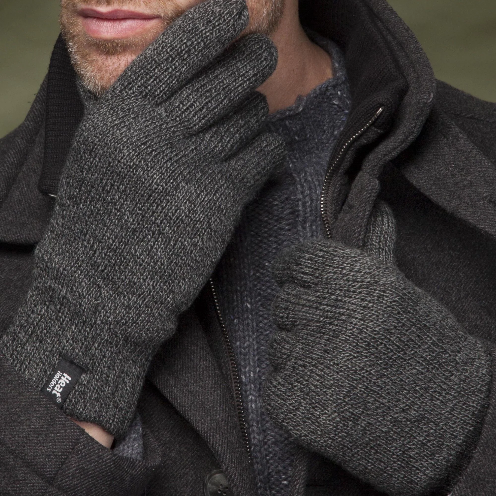 Mens Winter Warm Soft Fleece Lined Thermal Gloves - Image 32