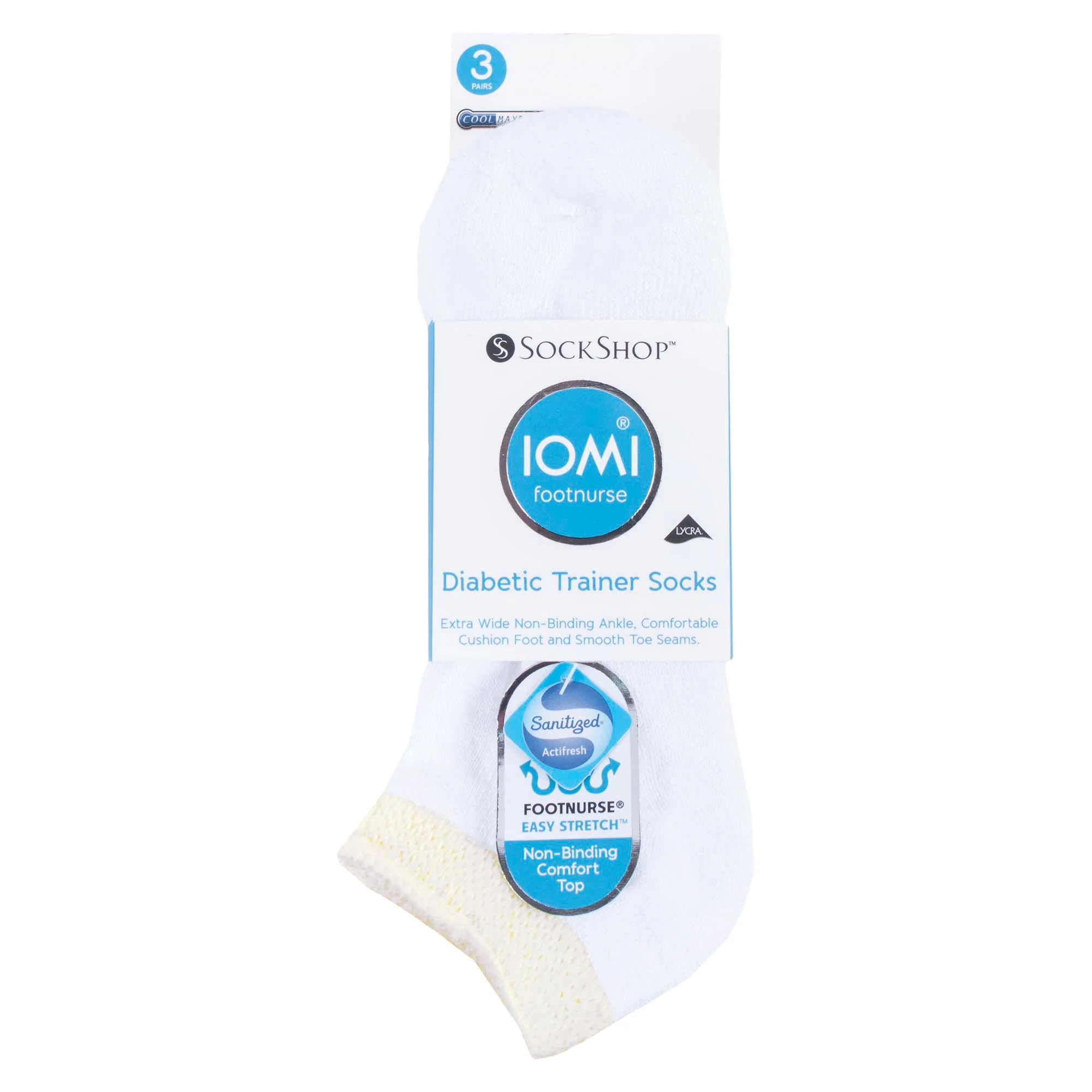 3 Pack Cotton Trainer Diabetic Socks for Swollen Feet & Ankles - Image 6
