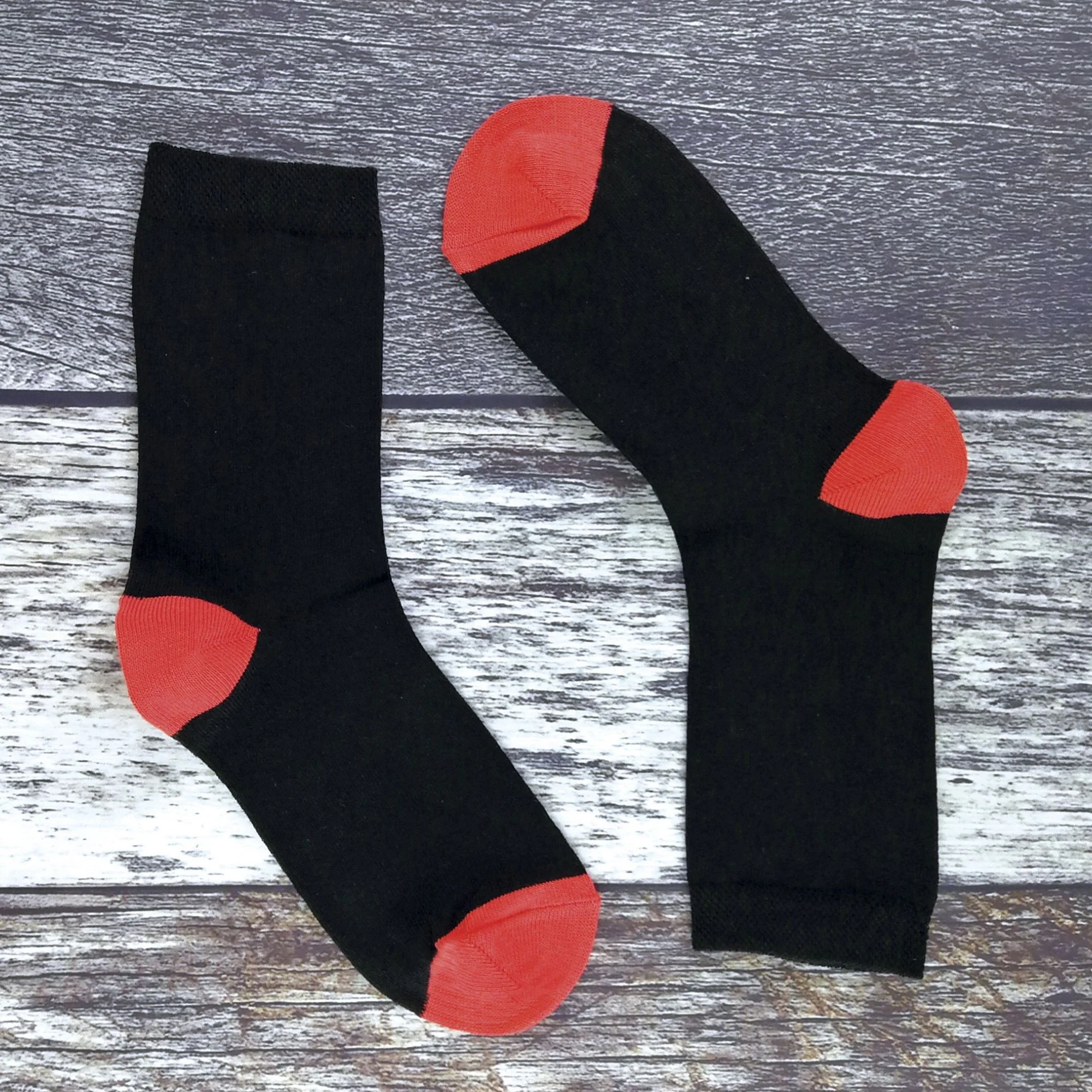 5 Pack Ladies Soft Top Cotton Rich Socks with Coloured Heel & Toe - Image 4