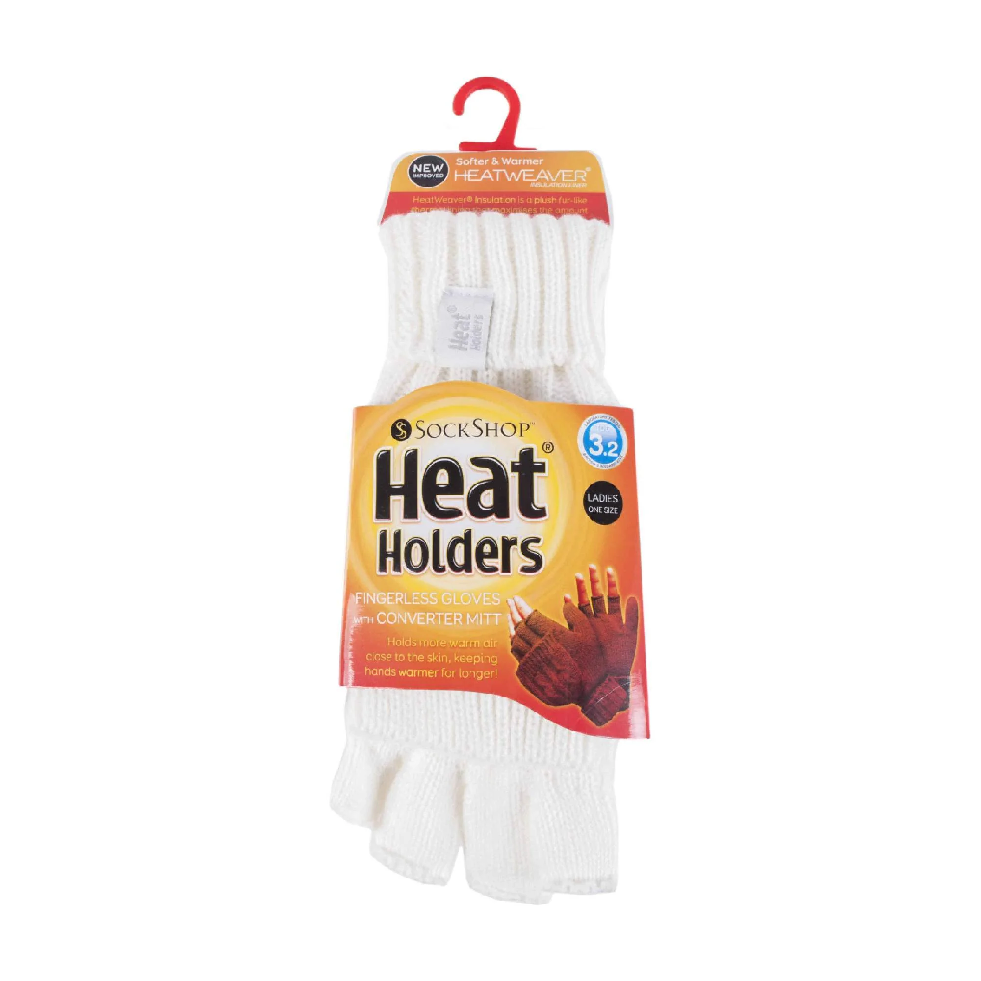 Ladies Cable Knit 2.3 Tog Thermal Winter Fingerless Converter Gloves - Image 14