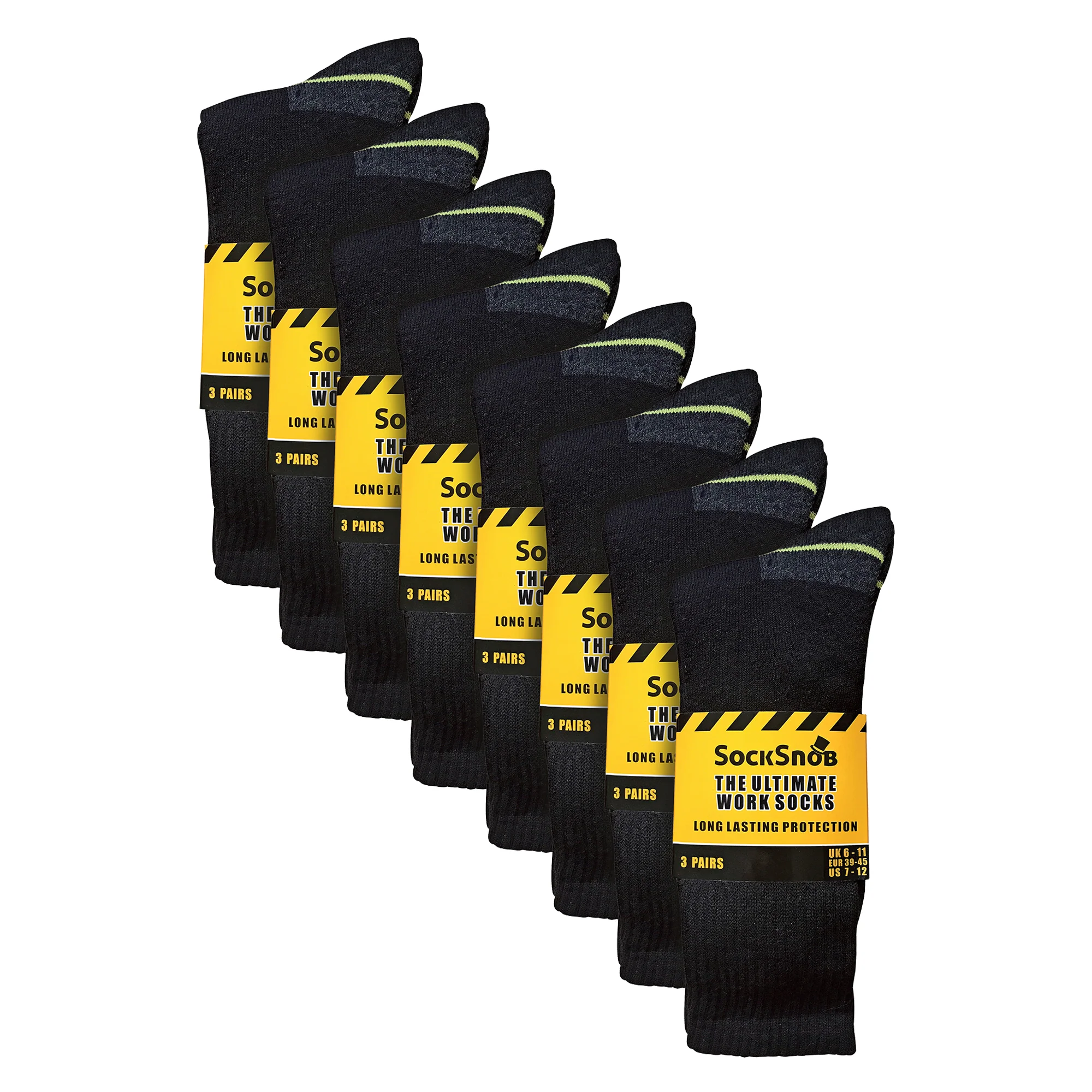 Mens Ultimate Cotton Work Socks for Steel Toe Boots (Multipack Options) - Image 10