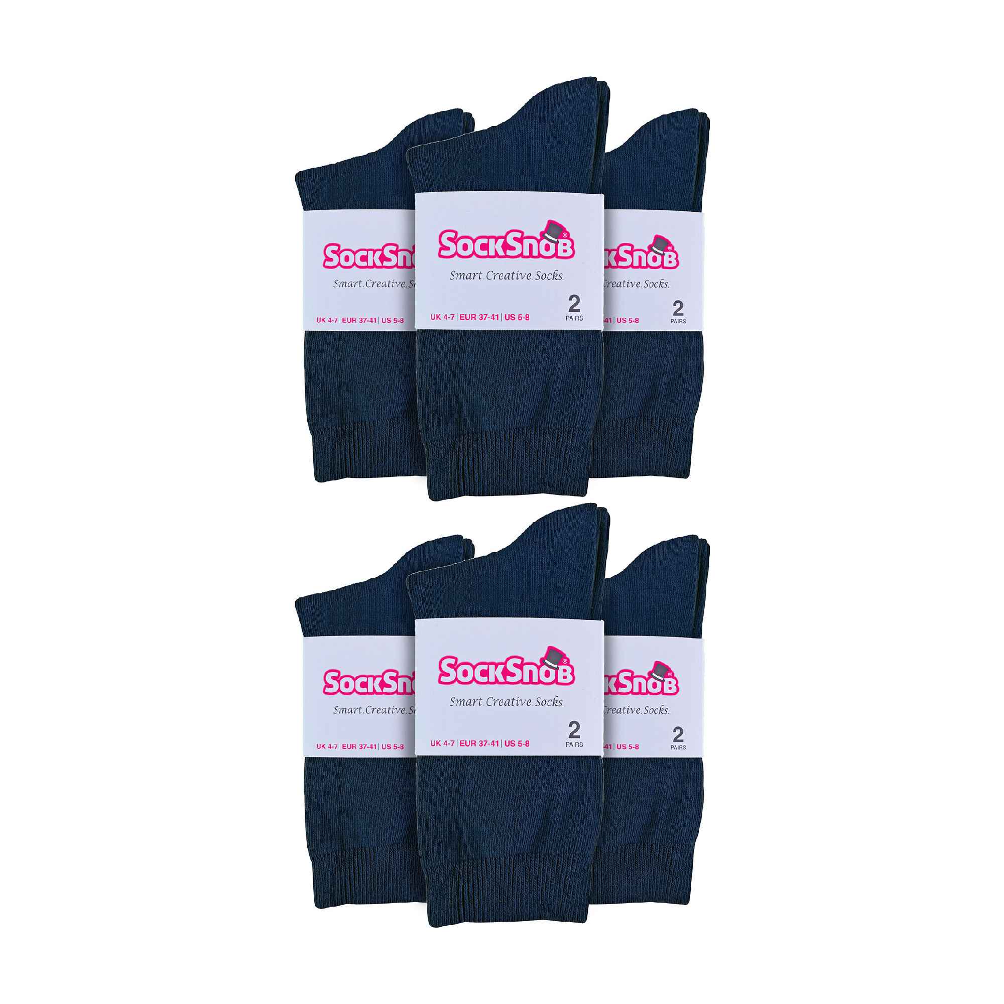 Ladies Plain Coloured Cotton Rich Dress Socks (Multipack Options) - Image 118