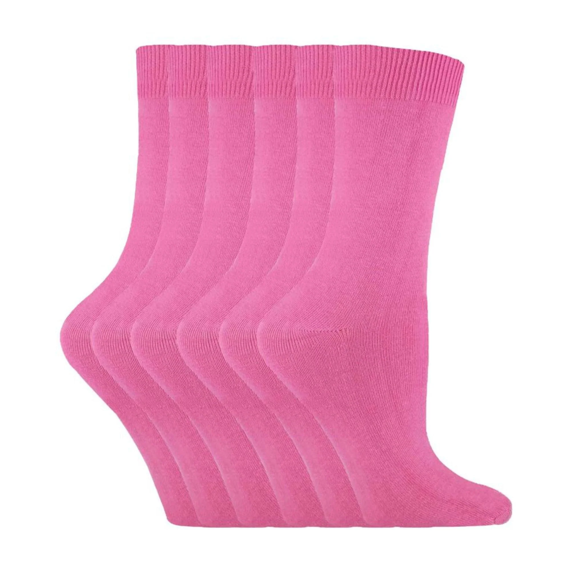 Ladies Plain Coloured Cotton Rich Dress Socks (Multipack Options) - Image 161