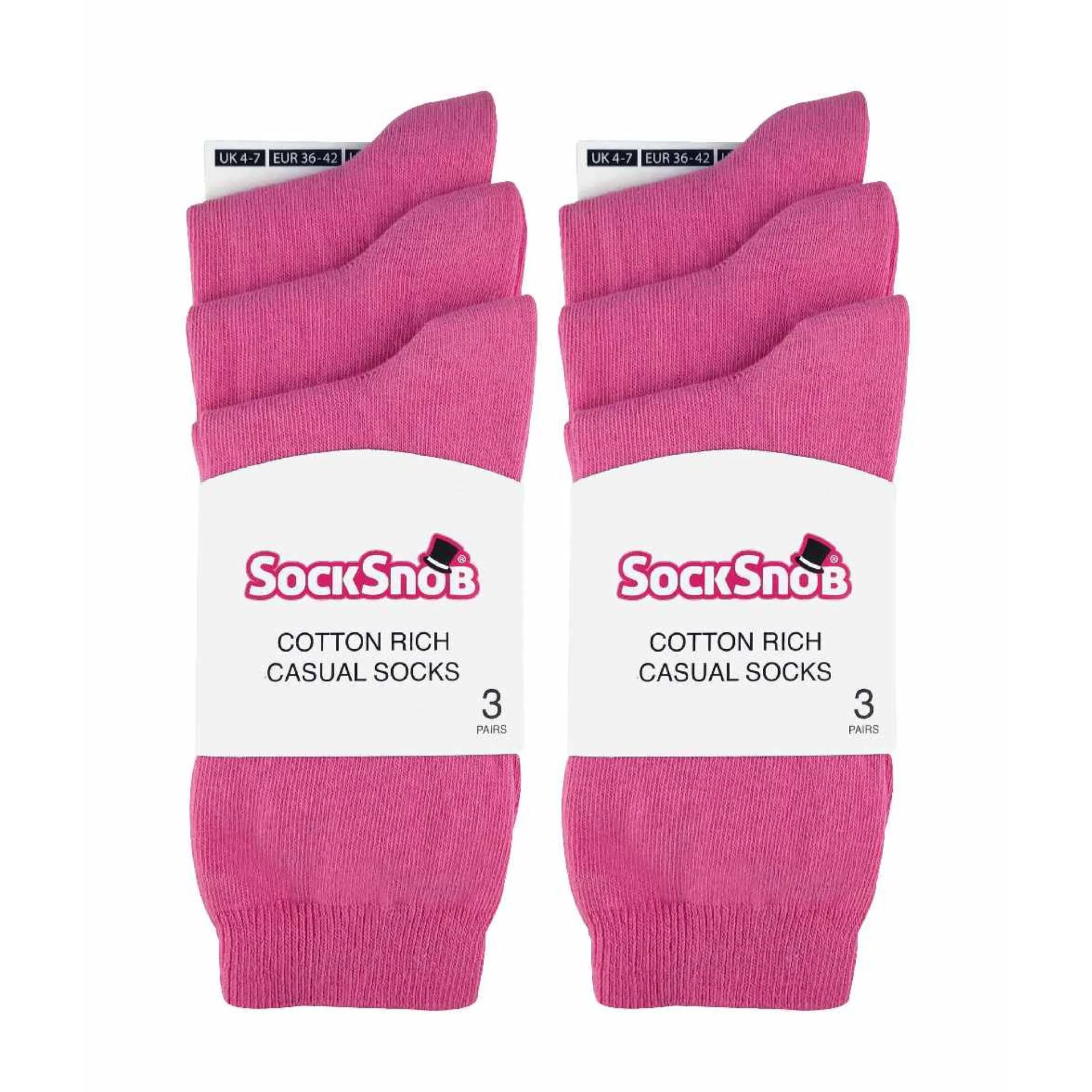 Ladies Plain Coloured Cotton Rich Dress Socks (Multipack Options) - Image 162