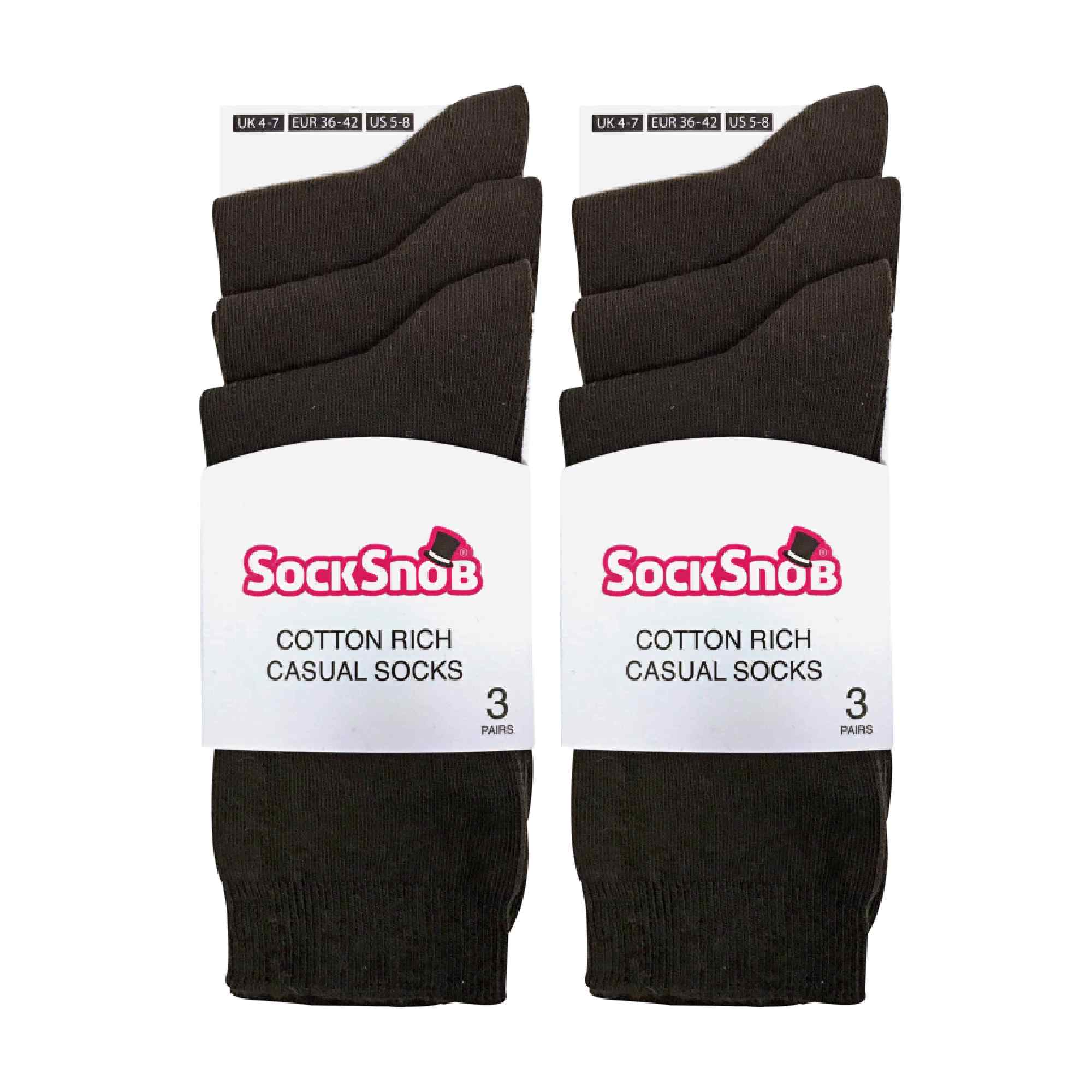 Ladies Plain Coloured Cotton Rich Dress Socks (Multipack Options) - Image 42