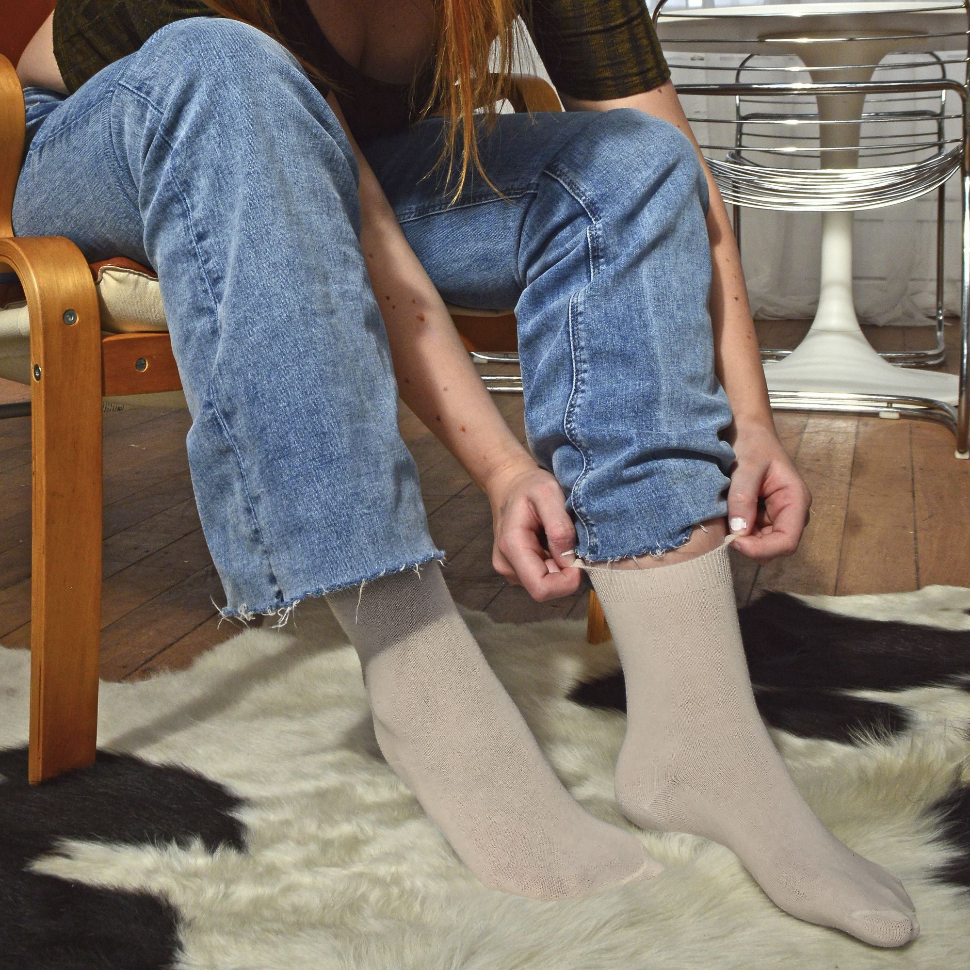 Ladies Plain Coloured Cotton Rich Dress Socks (Multipack Options) - Image 55