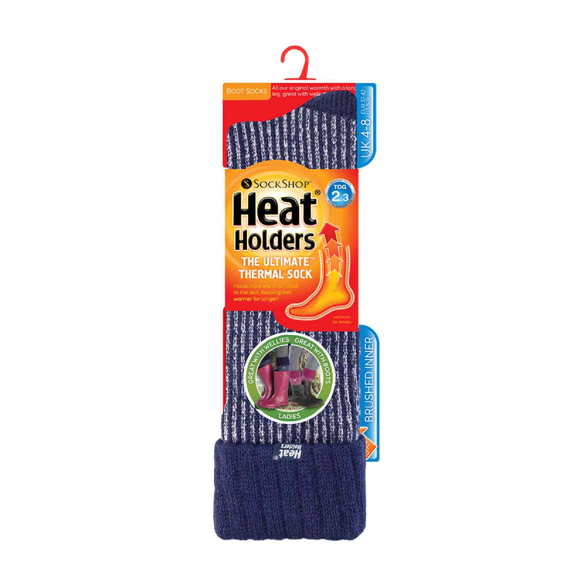 Ladies Thick Winter Warm Knee High Ribbed Thermal Boot Socks - Image 14